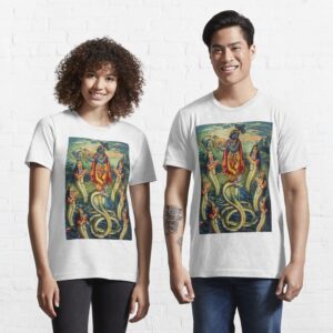 Vishnu Dances on Kaliya Daman – Yoga and Meditation – Classic Hipster – Vintage Art of India Essential T-Shirt