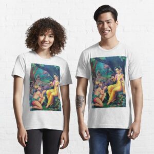 Hanuman finds Sita in the Ashoka Grove and Shows her Ramas Ring – Yoga and Meditation – Classic Hipster – Vintage Art of India Essential T-Shirt