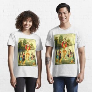 Vishnu Dances on Kaliya Daman (Raja Ravi Varma) – Yoga and Meditation – Classic Hipster – Vintage Art of India Essential T-Shirt