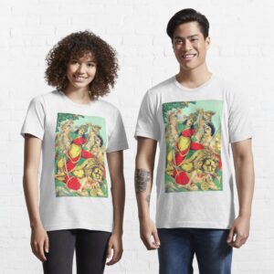 Mahishasura-mardini (Ravi Varma Press) – Yoga and Meditation – Classic Hipster – Vintage Retro Art of India Essential T-Shirt