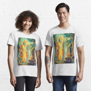 Vishnu and Dhruva (Raja Ravi Varma) – Yoga and Meditation – Classic Hipster – Vintage Art of India Essential T-Shirt