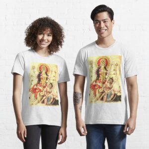 Durga, Slayer of the Buffalo Demon – Yoga and Meditation – Classic Hipster – Vintage Art of India Essential T-Shirt