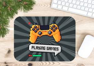 Playing Games Printed Gaming Mousepad